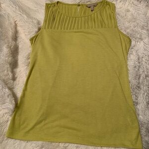 Banana Republic Green Pleated Sleeveless Top